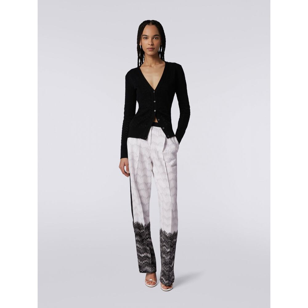 Missoni classic two-tone trousers with snake motif and lurex XS and NWT